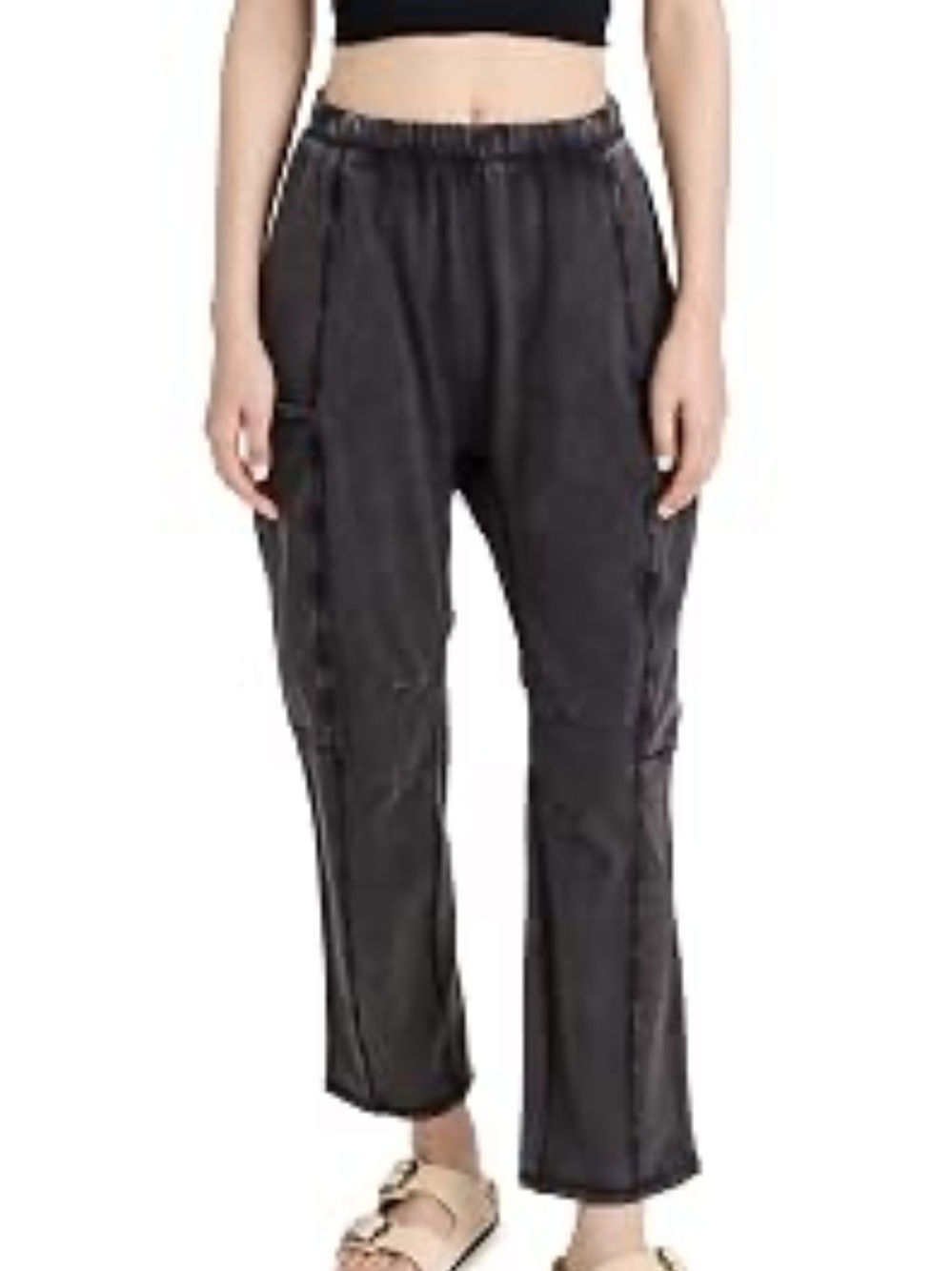 Free People Movement Hot Shot Pants washed black size small